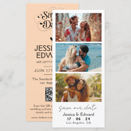 Peach Puff Save Date Photo Booth Qr Code