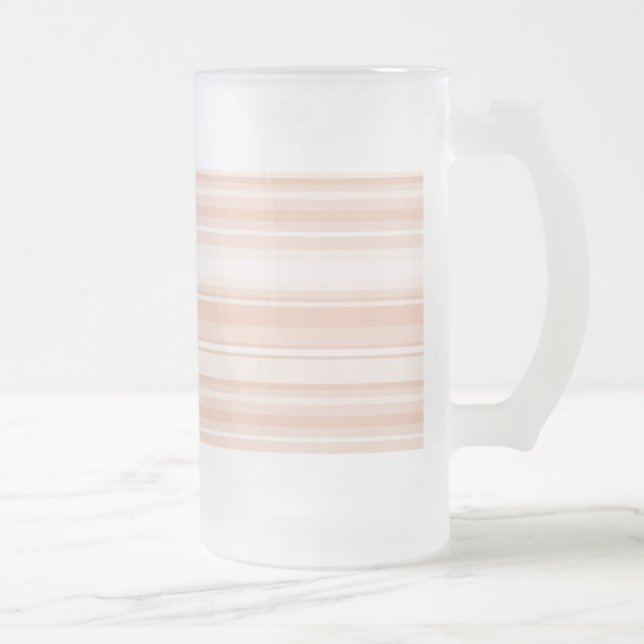 Peach rand frostat ölglas (Höger)