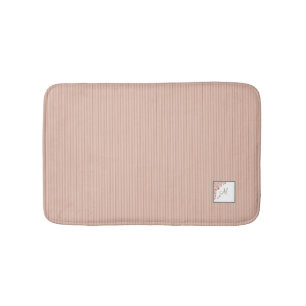 Peach Rand Terracotta Butterfly-skript Monogram Badrumsmatta