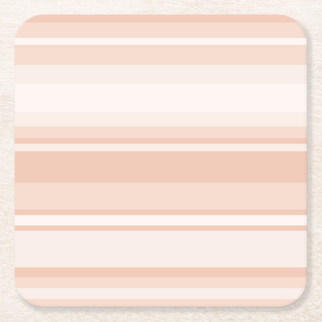 Peach rand underlägg papper kvadrat (Framsidan)