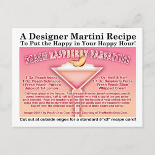 Peach Raspberry Parfait Martini Recept Postkort Vykort