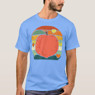 Peach Retro Tropical Summer Peach Fruit Älskare T Shirt