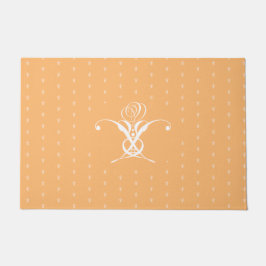 Peach Retro White Flourish Ro