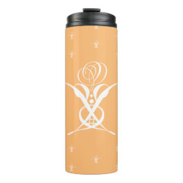 Peach Retro White Flourish Ro
