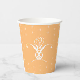 Peach Retro White Flourish Ro
