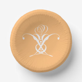 Peach Retro White Flourish Ro