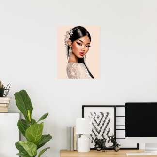 Peach Reverie | Vertikal Porträttaffisch (16×20) Poster