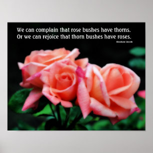 Peach Ro Attitude inspirational Quote Poster