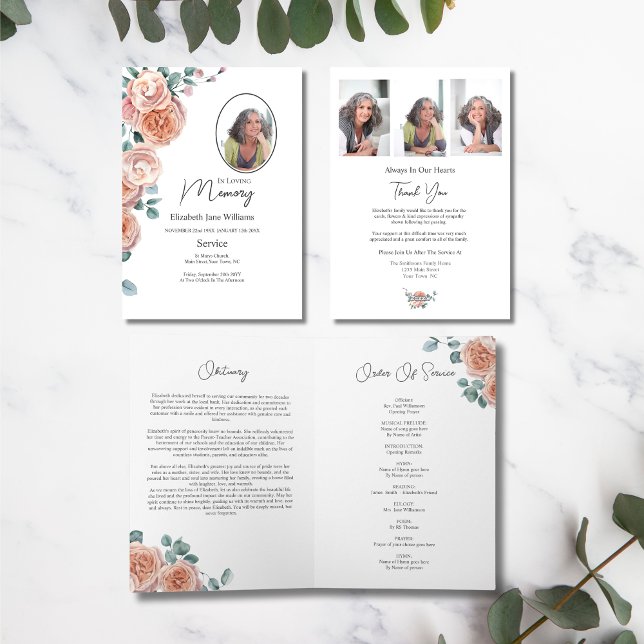 Peach Ro Blommigt - foto för funktionsorder Kort (Skapare uppladdad)