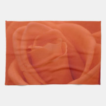 Peach Ro Blommigt Image Kitchen Tea Towel