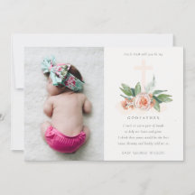 Peach Ro Blommigt Photo Godfather Frieri Inbjudan