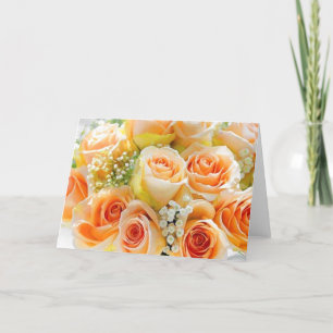 Peach Ro Bröllop Note Cards Kort