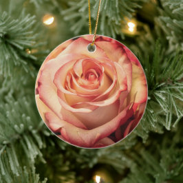 Peach Ro Flower Julgransprydnad Keramik