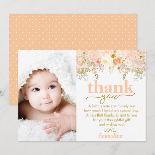 Peach Ro Girl Birthday Photo Tackyou Card Tack Kort