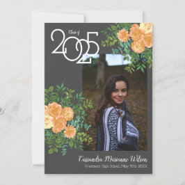 Peach Ro Grått Photo Studenten annons Inbjudningar