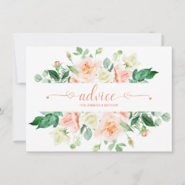 Peach Ro Greenery Typography Advice-kort