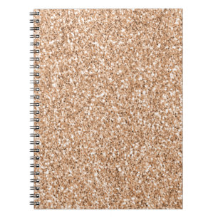 Peach Ro Guld Glitter Glitz Anteckningsbok