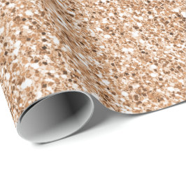 Peach Ro Guld Glitter Glitz Presentpapper