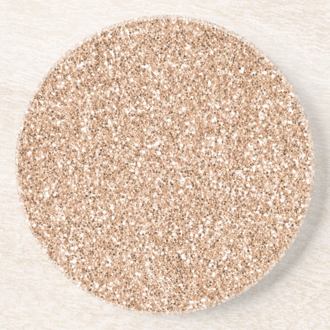 Peach Ro Guld  Glitter Glitz Underlägg (Framsidan)