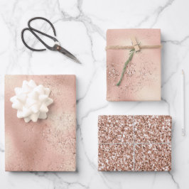 Peach Ro Guld Glitzy Glitter