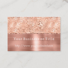 Peach Ro Guld Gnistra Leopard Glitz Visitkort