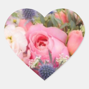 Peach Ro Heart Stickers Hjärtformat Klistermärke
