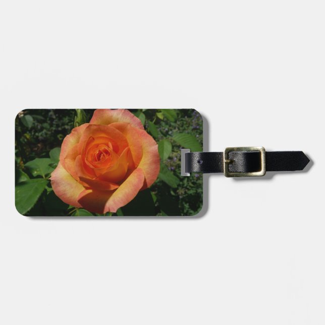 Peach Ro Orange Floral Photography Bagagebricka (Horisontell Framsida)