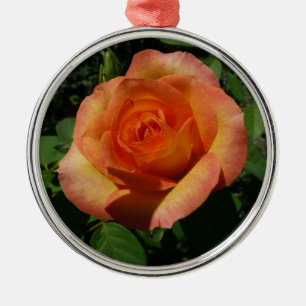 Peach Ro Orange Floral Photography Julgransprydnad Metall