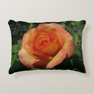 Peach Ro Orange Floral Photography Prydnadskudde