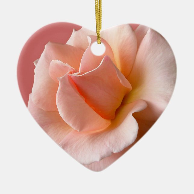 Peach Ro Ornament Personlig Ro Dekorationer (Framsidan)
