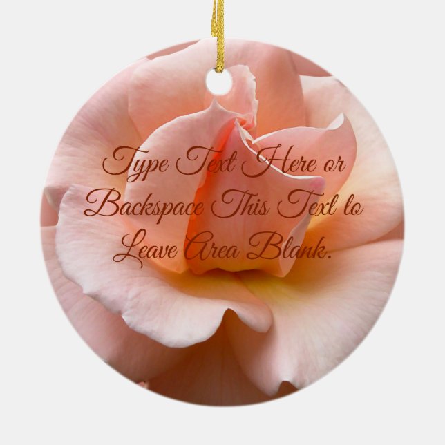 Peach Ro Ornament Personlig Ro Dekorationer (Baksidan)