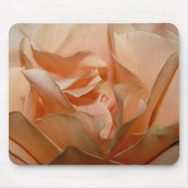 Peach Ro Petals moussepad Musmatta (Framsidan)