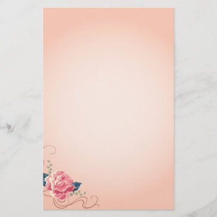 Peach Ro Stationary Brevpapper