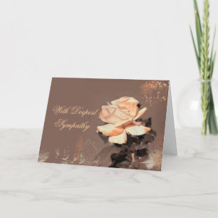 Peach Ro Sympathy Card Kort