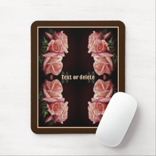 Peach Ro Trio Blommigt Vintage Personlig Musmatta