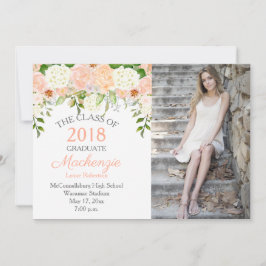 Peach Ro White Hydrangeas Photo Studenten Meddelande