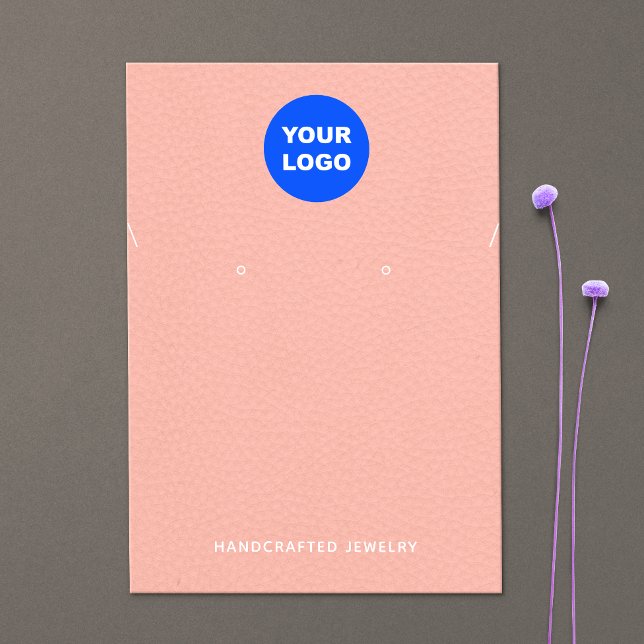 Peach Rosa Add Logotyp Earring Necklace Combo Visn Visitkort (Skapare uppladdad)