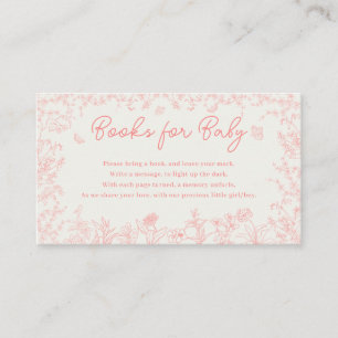 Peach Rosa Chinoiserie Diaper Raffle Biljett Tilläggskort
