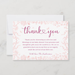 Peach Rosa Garden Chinoiserie Baby Shower Tack Kort