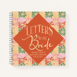 Peach Rosa Groovy Blommigt Abstrakt