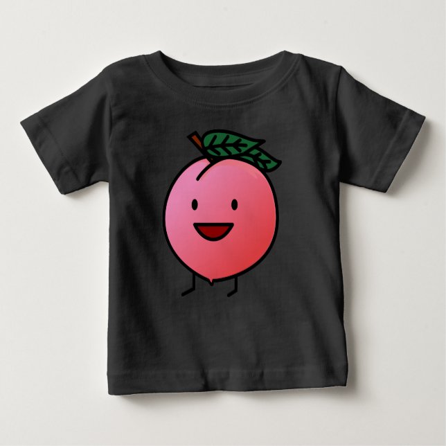 Peach Rosa Lycklig Smiling Design Bro Tee (Framsida)