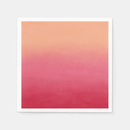 Peach Rosa Ombre Abstrakt Art Painting Pappersservett