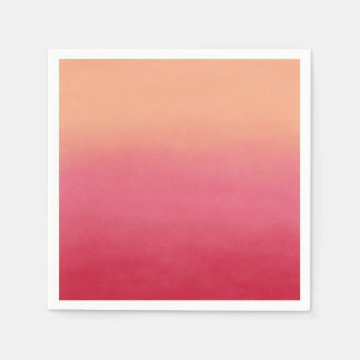 Peach Rosa Ombre Abstrakt Art Painting Pappersservett
