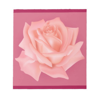 Peach-rosa ros anteckningsblock