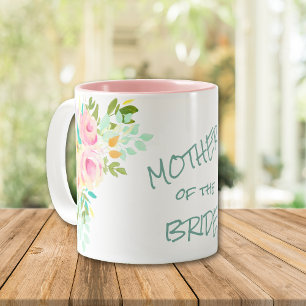 Peach Rosa ros Bride Mor Bröllop Två-Tonad Mugg