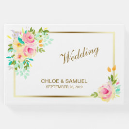 Peach Rosa ros Bröllop Gästböcker