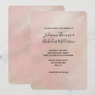 Peach Rosa Tie Dye Watercolor personlig Inbjudningar