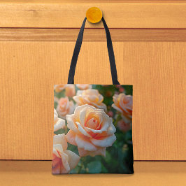 Peach Roses Image No. 2 Totebag Tygkasse
