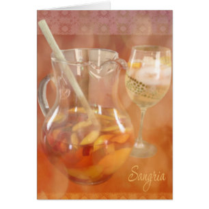Peach Sangria med Anpassningsbar Text Hälsningskort