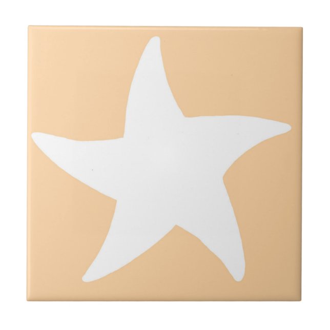 Peach Sea Star Kakelplatta (Framsidan)